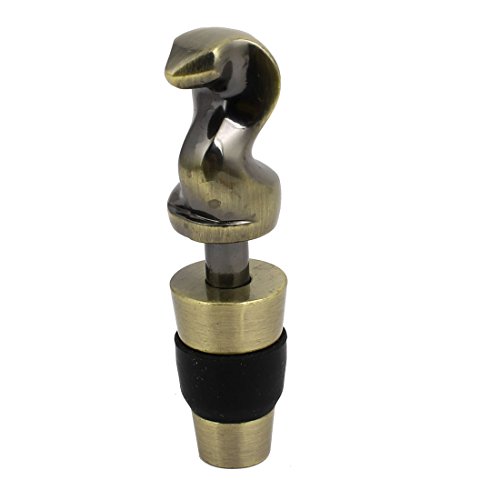 Click Here to See More Images uxcell Snake Head Shaped Sealed Bottle Stopper Wine Sealer Cap 20mm Dia Bronze Tone