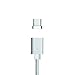 Netdot Gen7 Nylon Braided USB-C Magnetic Fast Charging Cable Compatible with Type-C Smartphone(3.3ft USB-C/2 Pack Silver)