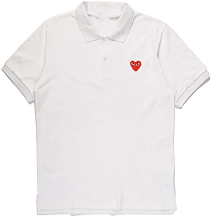 Ozei Comme des Garcons CDG_Play Polo Shirt Men/Women T-Shirt Lapel Red Heart
