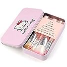 Cute Hello KItty 7PCS Makeup Brush Set Foundation Eyebrow Eyeliner Blush Cosmetic Concealer Brushes Pink (Pink)