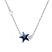 BriLove 925 Sterling Silver Pendant Necklaces Necklace Twinkle Little Star for Women Bermuda Blue