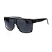 JuicyOrange KUSH Men's Sunglasses Flat Top Square Frame Black Dark Lens, 5 5/8