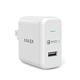 Quick Charge 3.0, Anker 18W USB Wall Charger (Quick Charge 2.0 Compatible) PowerPort+ 1 for Galaxy S7/S6/Edge/Plus, Note 5/4, LG G4, HTC One A9/M9, Nexus 6, iPhone, iPad and More