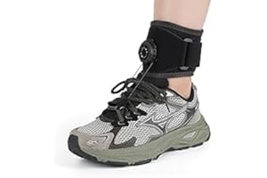OVINESY AFO Foot Drop Brace for Walking with Shoes, Upgraded Knob & Steel Wire, Longer Straps for Comfort, Adjustable Soft Walking Support for Dorsiflexion, Left/Right Foot for Women Men (L/XL)