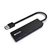 BYEASY USB Hub, 4 Port USB 3.0 Hub, Ultra Slim Portable Data Hub Applicable for iMac Pro, MacBook Air, Mac Mini/Pro, Surface Pro, Notebook PC, Laptop, USB Flash Drives, and Mobile HDD (Leather Black) primary