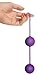 Greygasms Twin Silicone Benwa Kegel Beads, Purple