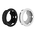 for Garmin Vivoactive 3 Watch Protective Case,RunTech Soft Silicone Case Cover Protector Sleeve for Vivoactive 3 Band Cover (Black&White)