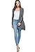 Alexander + David Sweaters for Women Basic Open Front Knit Cardigan Sweater Top w/Pockets (Charcoal, Medium/Large)