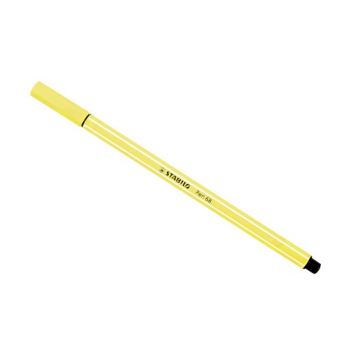 Stabilo Pen 68 Coloring Felt-tip Marker Pen, 1 mm - Lemon Yellow Ink