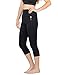 Delfin Women's Heat Maximizing Neoprene Workout Capri, Black, L