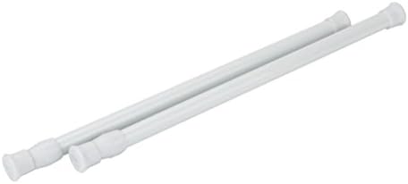 Compia Adjustable18-50cm Shower/Wardrobe Curtain Hanging Rods Sticks Pole Loaded Hanger (30-50cm)