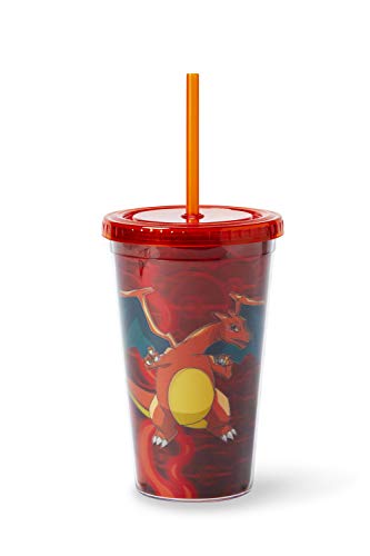 Pokemon Charizard Carnival Cup with Lenticular 3D Design 18 oz - Thumbnail 2
