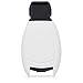 kwmobile Car Key Cover for Mercedes Benz - Silicone Protective Key Fob Cover for Mercedes-Benz 3 Button Car Key - White