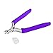 Cuticle Nipper with Cuticle Pusher- Professional Grade Stainless Steel Cuticle Remover and Cutter - Durable Manicure and Pedicure Tool - Beauty Tool Perfect for Fingernails and Toenails (Purple)
