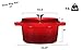 Bruntmor Pre-Seasoned Enameled Cast Iron Dutch Oven with Lid and Handle - 5.2 Quart Heavy Duty Casserole Dish for Cooking, Baking, and Braising - Oven Safe, Durable, Round Cast Iron Cooking Pot - Red