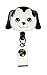 Prestige Medical S14-dog Retractable Badge Holder with Bulldog Clip, Dog