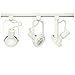 H System 3-Lights PAR30 LED Track Lighting Kit Gimbal Ring Rear Loading White 3K Warm White 9005-330K-WH Bulbs Included