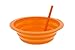 Arrow Sip-A-Bowl 4-Pack Set, Built-In Straw - 22-Ounce Reusable Bowls Stop Liquid Spills: Cereal Milk, Ice Cream - Makes Breakfast/Snack Time Easy - Dishwasher Safe - Blue, Pink, Green, and Orange