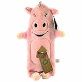 Outward Hound Kyjen  32058 Bottle Buddies Pig Plush Chew Toys Water Bottle, Large, Pink