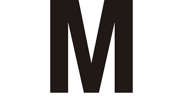 Helvetica Bold Condensada Vinilo Letra M Negro Amazon Es Bricolaje Y Herramientas