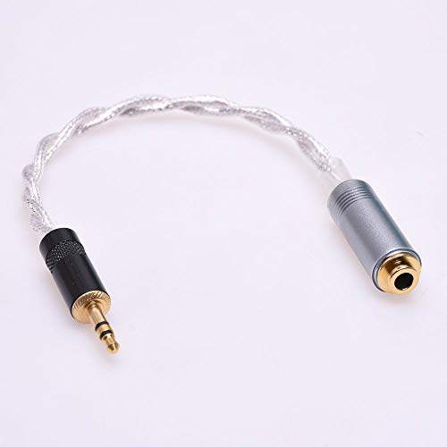 GAGACOCC 4pin XLR Male To 4.4mm Female Balanced Crystal Clear Silver Plated Shield Audio Adapter For Sony NW-WM1Z 1A MDR-Z1R TA-ZH1ES PHA-2 Upgrade Extension Cable