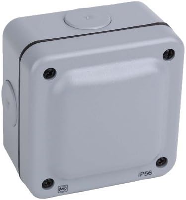 MK Masterseal Weatherproof Outdoor 4 x 4 Way Junction Box - Grey - IP56