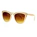 SA106 Runway Fashion Metal Bridge Trim Oversized Cat Eye Sunglasses Peach Gold