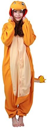 Unisex Animal Cosplay Charmander Jumpsuit Pajama Costumes Onesie S