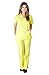 Natural Uniforms Women's Mock Wrap Scrub Set (Medium, Yellow)