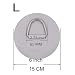 YYST 1 pcs Stainless Steel D-Ring Pad PVC D Patch for PVC Inflatable Boat Raft Dinghy Kayak SUP (L)