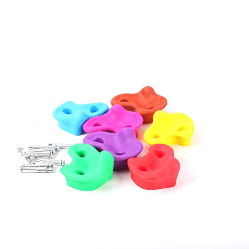 Lehom 20 Rocks Climbing Holds with Mounting Hardware Kids Climbing Grips for Your DIY Rock Stone Wall,Ages 3 Years and Older