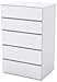 Nexera 221503 5-Drawer Chest, White