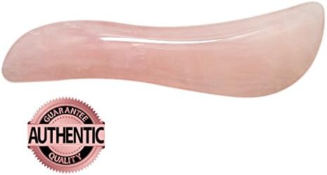 Facial Gua Sha Lymphatic Massage Jade Tool for Skin Detox and Rejuvenation, Anti-Wrinkles, Anti-Aging Facelift, Cosmetic Self-Treatment & Beauty (Rose Quartz S Shape)