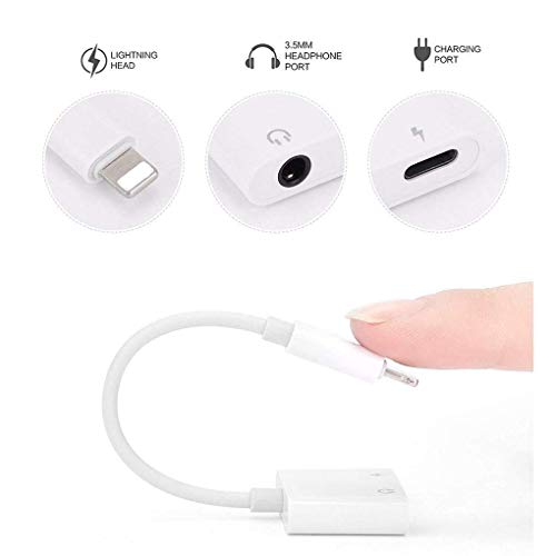 image for KETURITON Headphone Adapter for iPhone 3.5mm Jack Dongle 2 in 1 Access