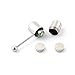 CrazyPiercing Silver Color Vibrating Tongue Ring Stainless Steel Body Piercing With 2 Batteries