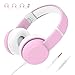 iClever Kids Headphones with Microphone for School -Shareport HS15 Stereo 3.5mm Jack Wired Headset with Volume Limiter 94dB, Foldable Headphones for Children/Teens/Boys/Girls/Airplane/iPad/Tablet