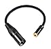 Devinal Balanced XLR to 1/8 Female Adapter, Mini-Jack (3.5mm) Female to 3-pin XLR Male Cable, 3.5mm Stereo TRS to XLR Male Transforming Cord Converter