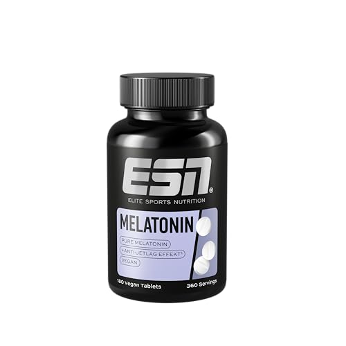 Melatonin Sleep Aid, 180 pastillas, 0,5 mg de melatonina pura por dosis diaria, ayuda contra el jet lag - fabricado en Alemania
