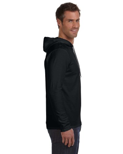 3 Anvil+Lightweight+Long+Sleeve+Hooded+T+Shirt