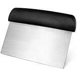 New Star Foodservice 36091 Plastic Handle Dough Scraper, 6 by 3-Inch, Black
