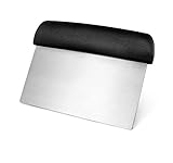 New Star Foodservice 36091 Plastic Handle Dough Scraper, 6 By 3-Inch, Black