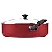 Farberware Dishwasher Safe Nonstick Jumbo Cooker/Saute Pan with Helper Handle - 6 Quart, Red