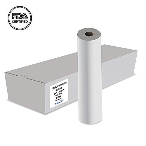 AllianceCraft Paper 24" x 1000' Roll 1 White Paper Roll - Perfect for Parties, Crafting, Painting, Shipping, Packaging, Art - Made in The USA