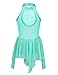 YEAHDOR Big Girls' Lyrical Latin Ballet Dance Costumes Dresses Halter Sequins Irregular Tutu Skirted Leotard Dancewear