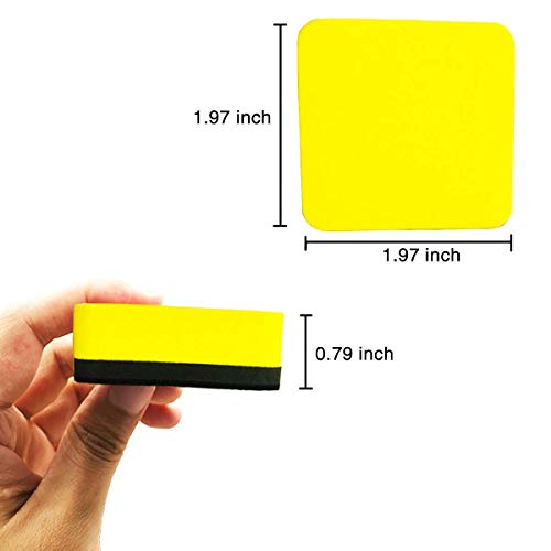 Dry Erase Erasers, 48 Pieces Mini Magnetic Whiteboard Erasers Dry Erase Erasers Chalkboard Erasers for Home, Classroom, Office