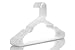 Neaties Notched Plastic Hangers Bulk Made in USA (15 to 100 Pack Available or Hangers 30 Pack) Strong Clothes Hangers Space Saving|Heavy Duty Plastic Coat Clothing Hanger Laundry Room (White 30 Pack)