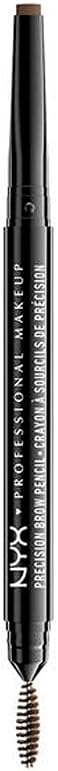 NYX Precision Brow Pencil Ash Brown Dual Ended Flat Tip Spoolie Vegan