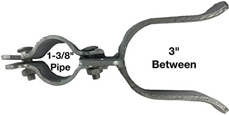 1-3/8" x 2-7/8" Chain Link Fence Gate Fork Latch -  Fence Gate Latch - Galvanized Fence Gate Latch With Hole for Padlock