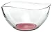 Red Co. 10.5 oz Mini Clear Glass Colored Glass Wavy Serving Prep Bowl Set of 6 for Dessert, Ice Cream