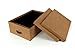 Bigso Valdemar Canvas Paper Laminate Storage Boxes, Brown, Set of 2